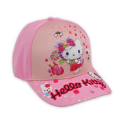Girls Cap – Pink with Hello Kitty Print