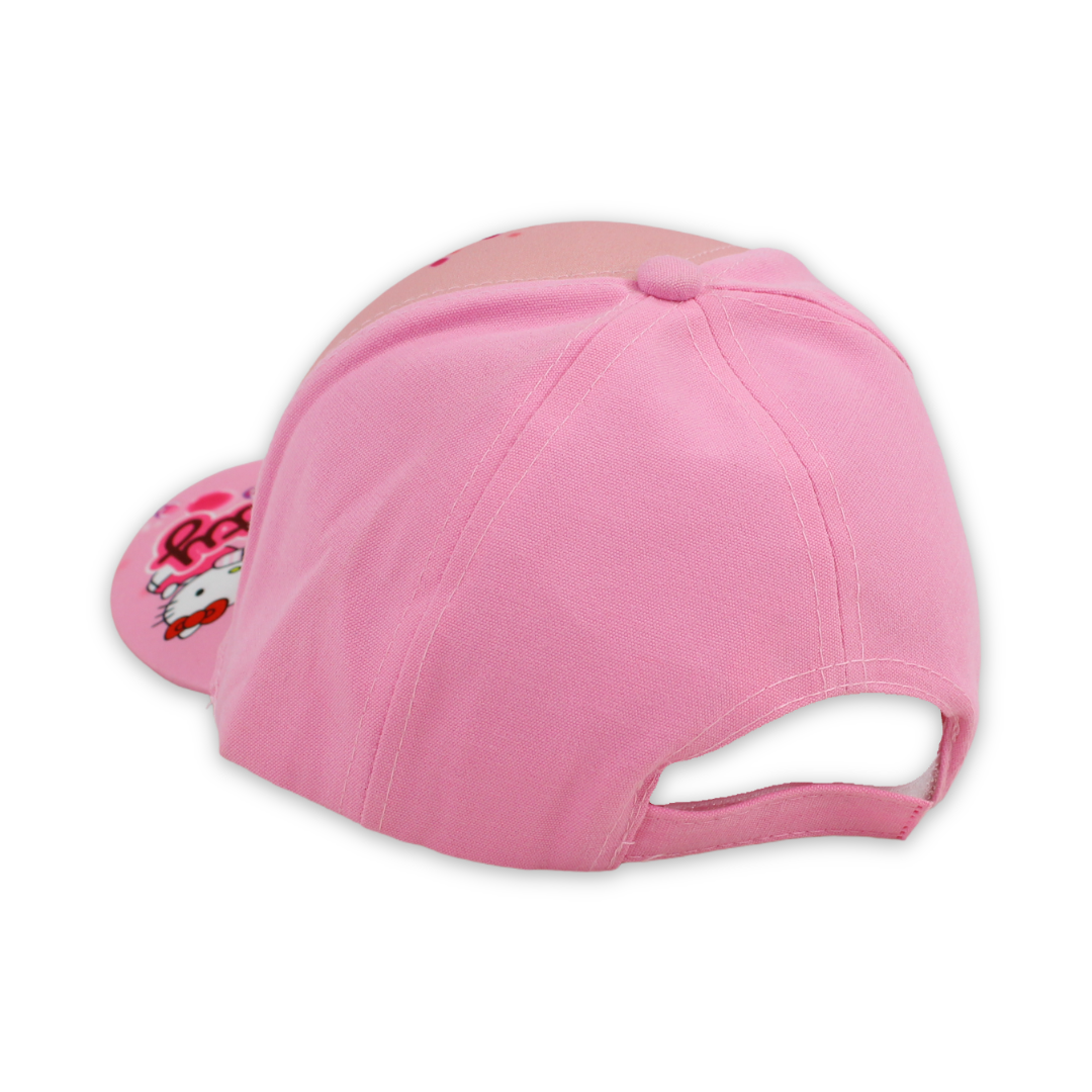 Girls Cap – Pink with Hello Kitty Print