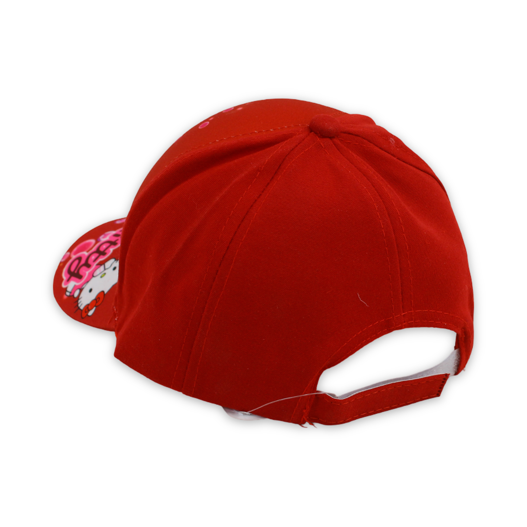 Girls Cap – Red with Hello Kitty Print