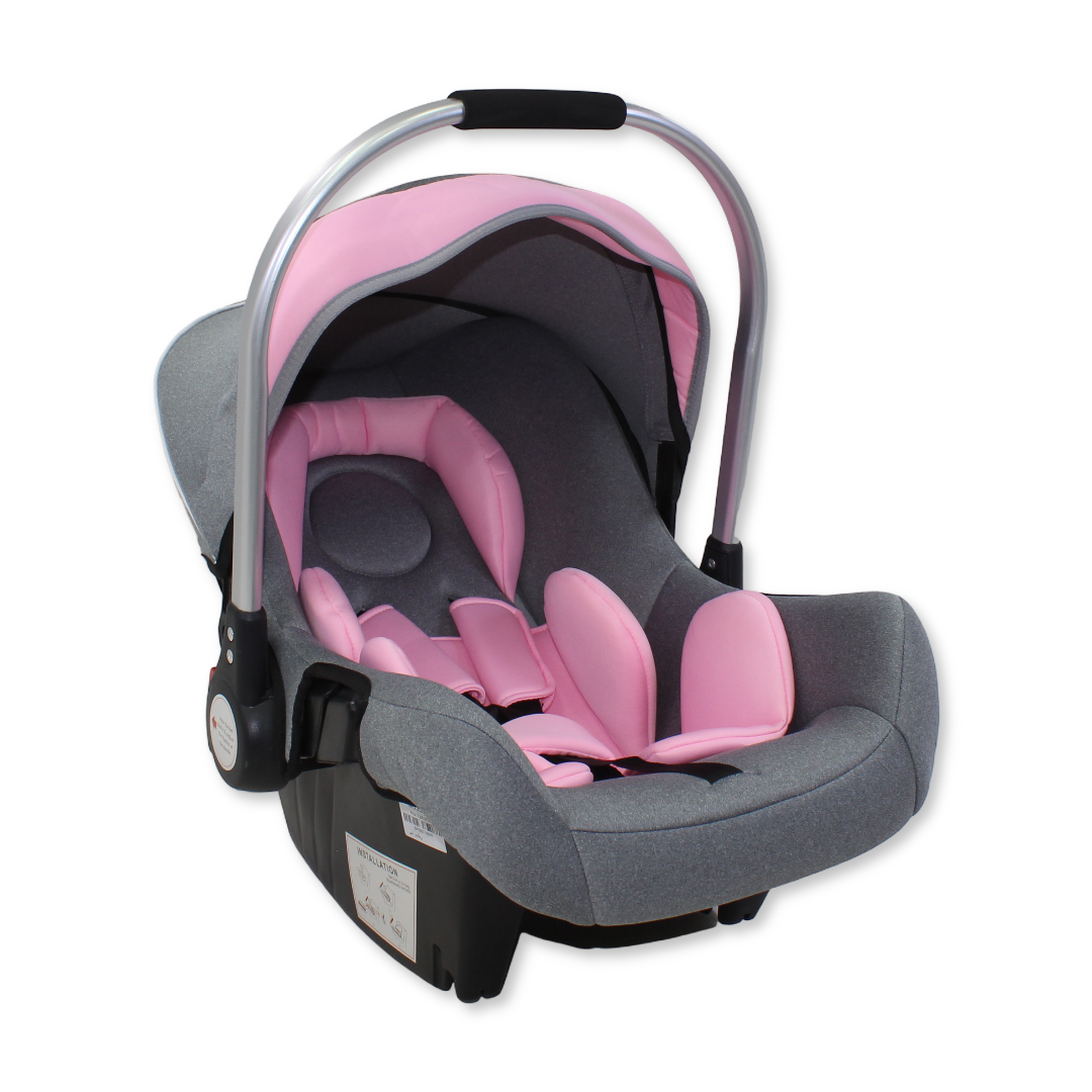Kidilo Car Seat and Carrier – Pink & Grey