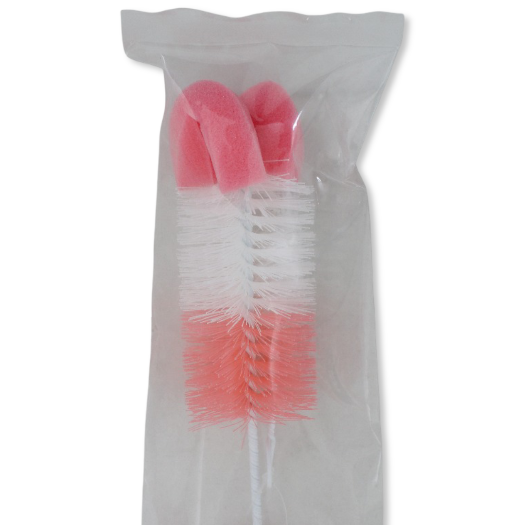 Canpol Babies Bottle and Teat Brush Set with Sponge – Pink