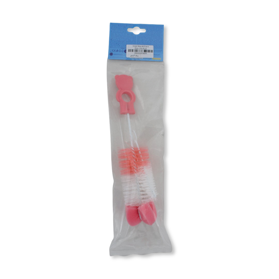 Canpol Babies Bottle and Teat Brush Set with Sponge – Pink