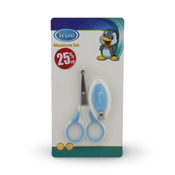 True Safety Scissors With Nail Clipper Set