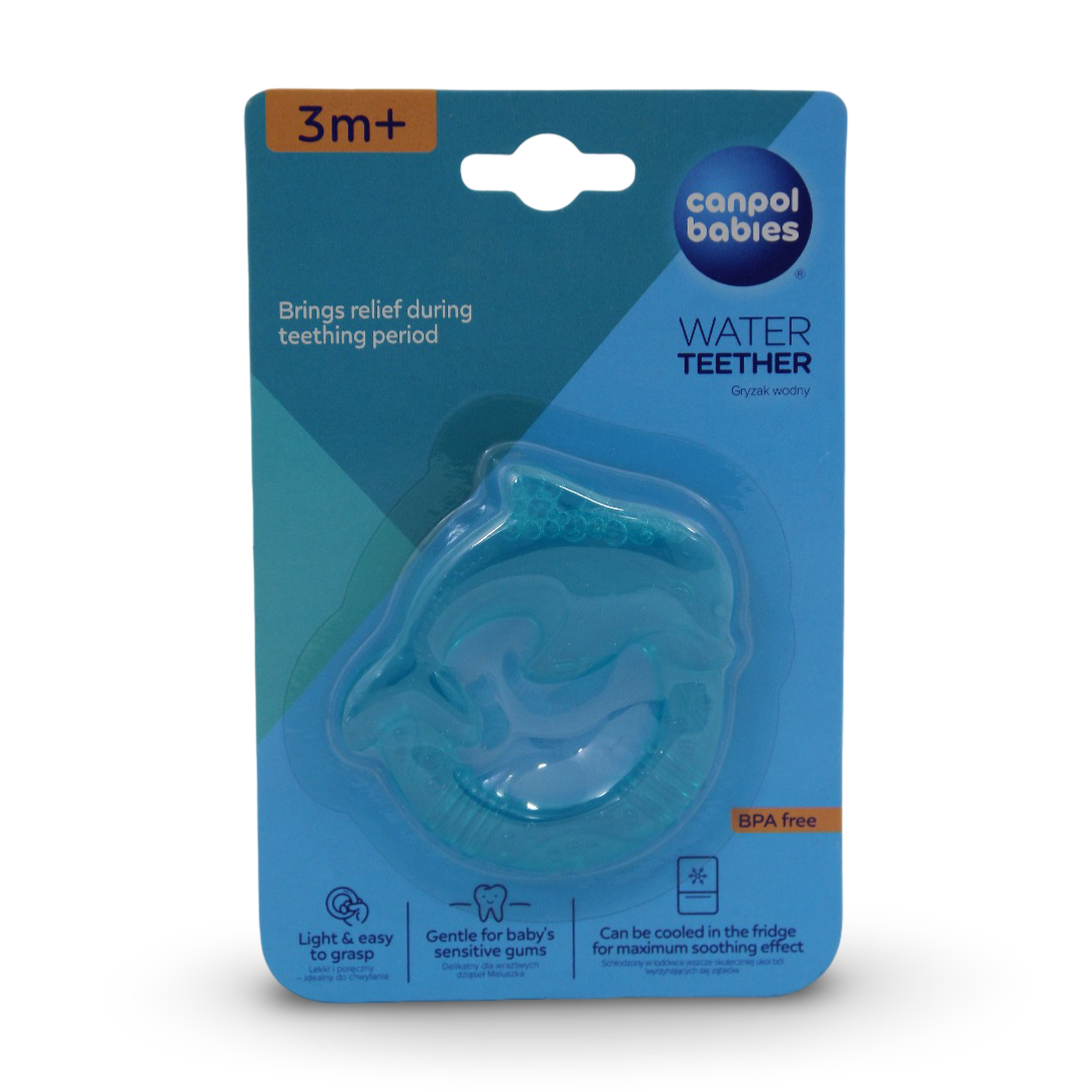 Canpol Babies Water Teether +3m – Turquoise with Dolphin Design