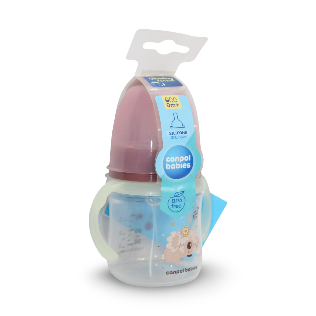 EasyStart Anti-colic Wide Neck Bottle +0m – Rose with Sleepy Koala Print