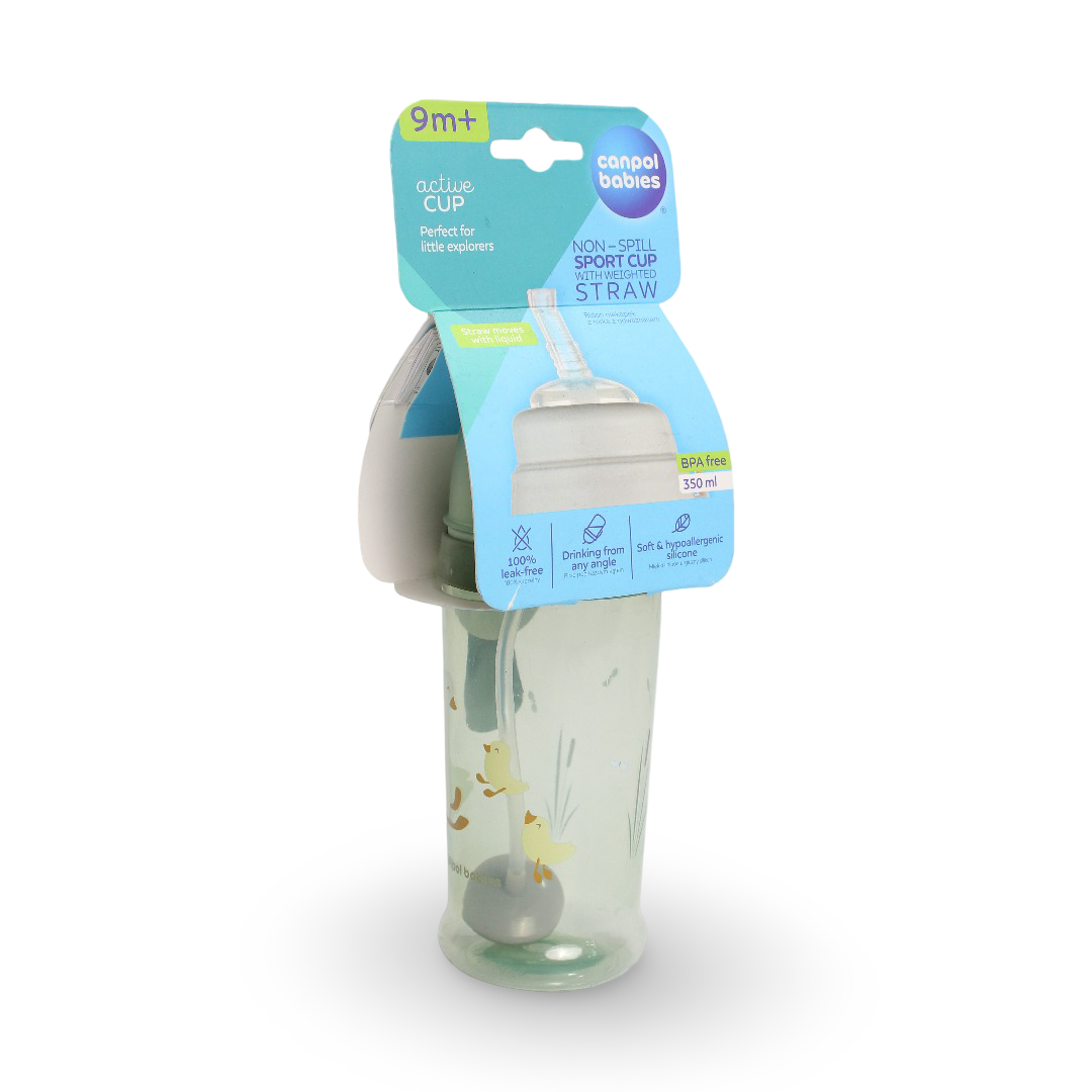 Canpol Babies Non-Spill Sport Cup with Straw 350 ml – Mint