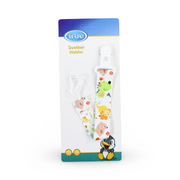True Pacifier Holder Strap – White with Animals Print