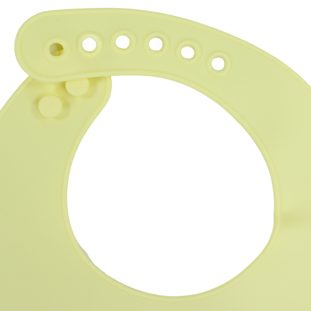 True Gold Silicone Baby Bib with Food Catcher Pocket – Yellow with Whale Design