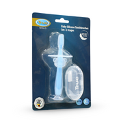 True Gold Baby Silicone Toothbrush Set – Baby Blue