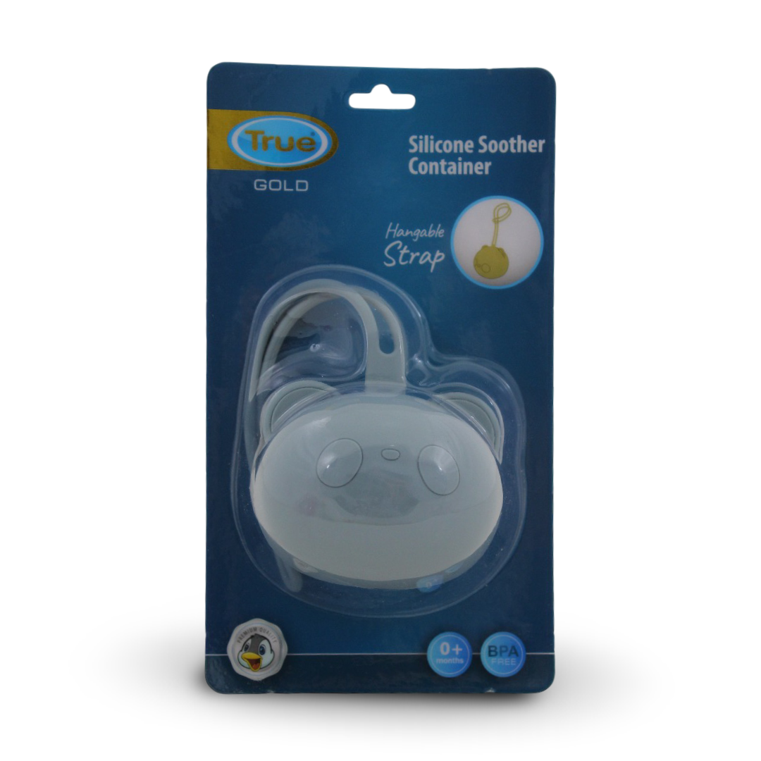 True Gold Silicone Soother Container – Grey