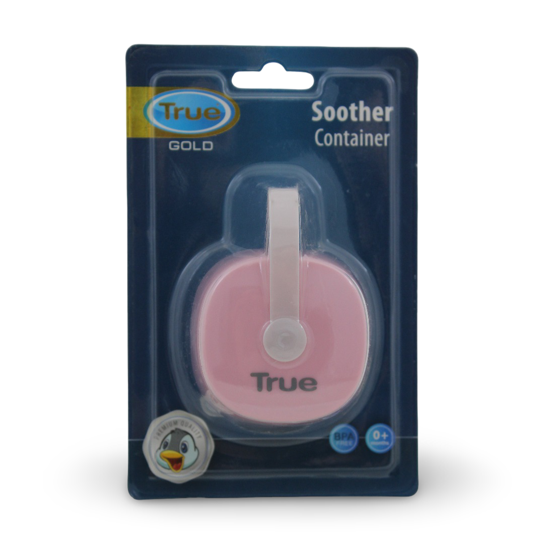 True Gold Soother Containers – Pink