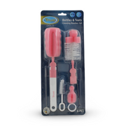True Gold Bottles & Teats Cleaning Brushes Set 6Pcs – Pink