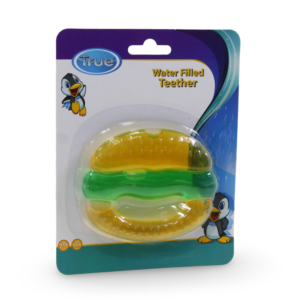True Water-Filled Teether Burger Design - Baby Essentials