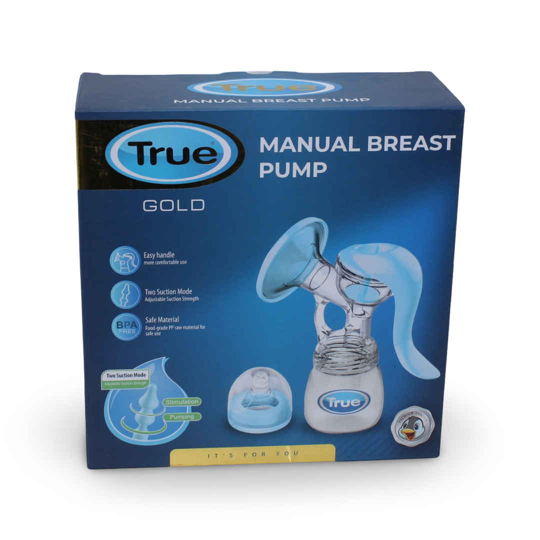 True Gold Manual Breast Pump – Pink