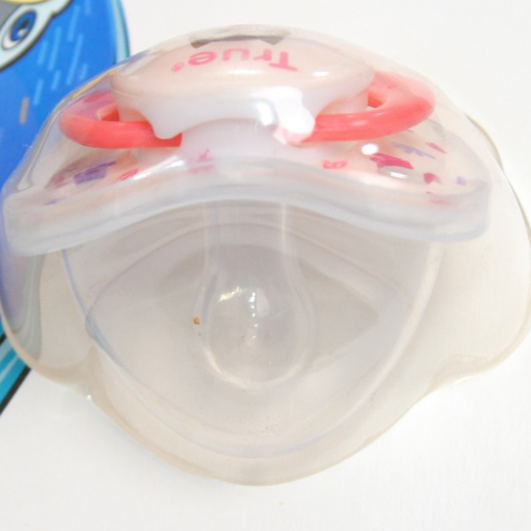 True Cherry Silicone Soother +6m – Salmon with Owl Print