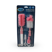 True Gold Bottles & Teats Cleaning Brushes Set – Pink (6 Pcs)