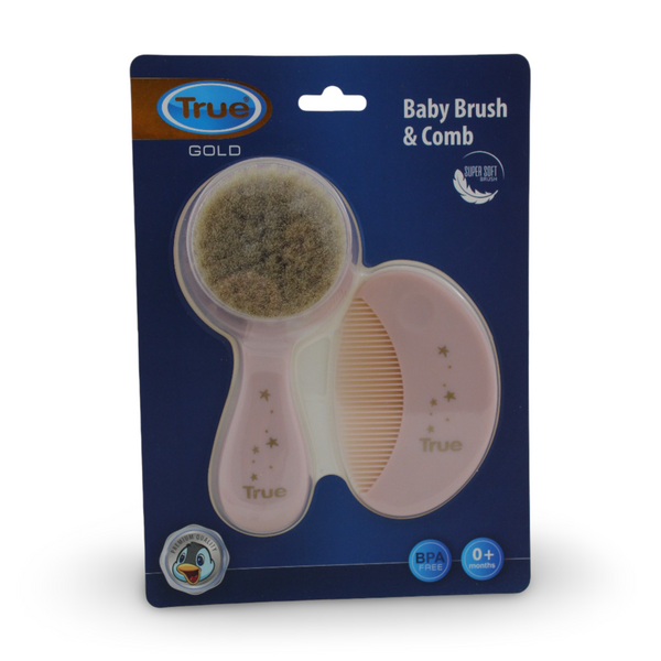 True Gold Baby Brush & Comb Set – Pink