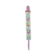 True Pacifier Clip Strap – Pink with Flamingo Print