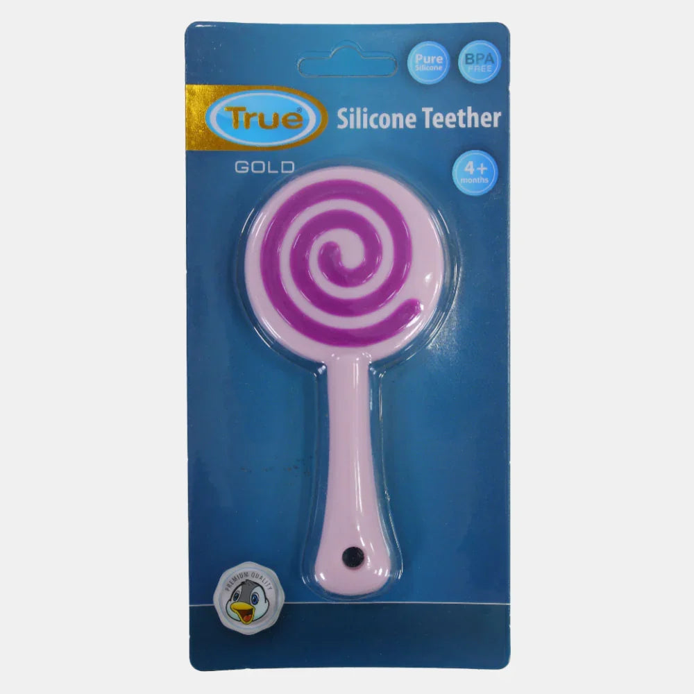 True Gold Silicone Teether – Purple Candy