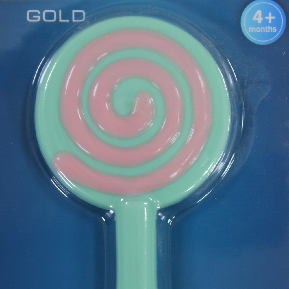True Gold Silicone Teether – Mint Candy