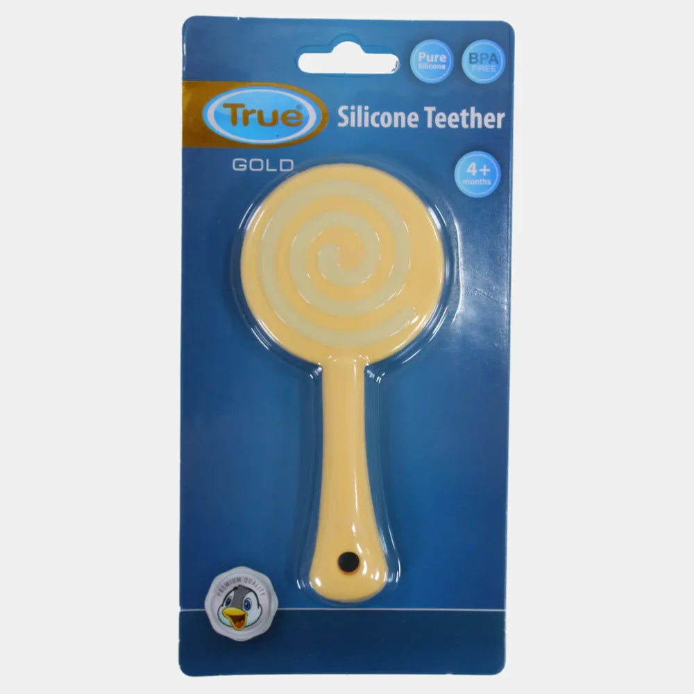 True Gold Silicone Teether – Yellow Candy