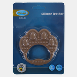 True Gold Silicone Teether – Brown Paw