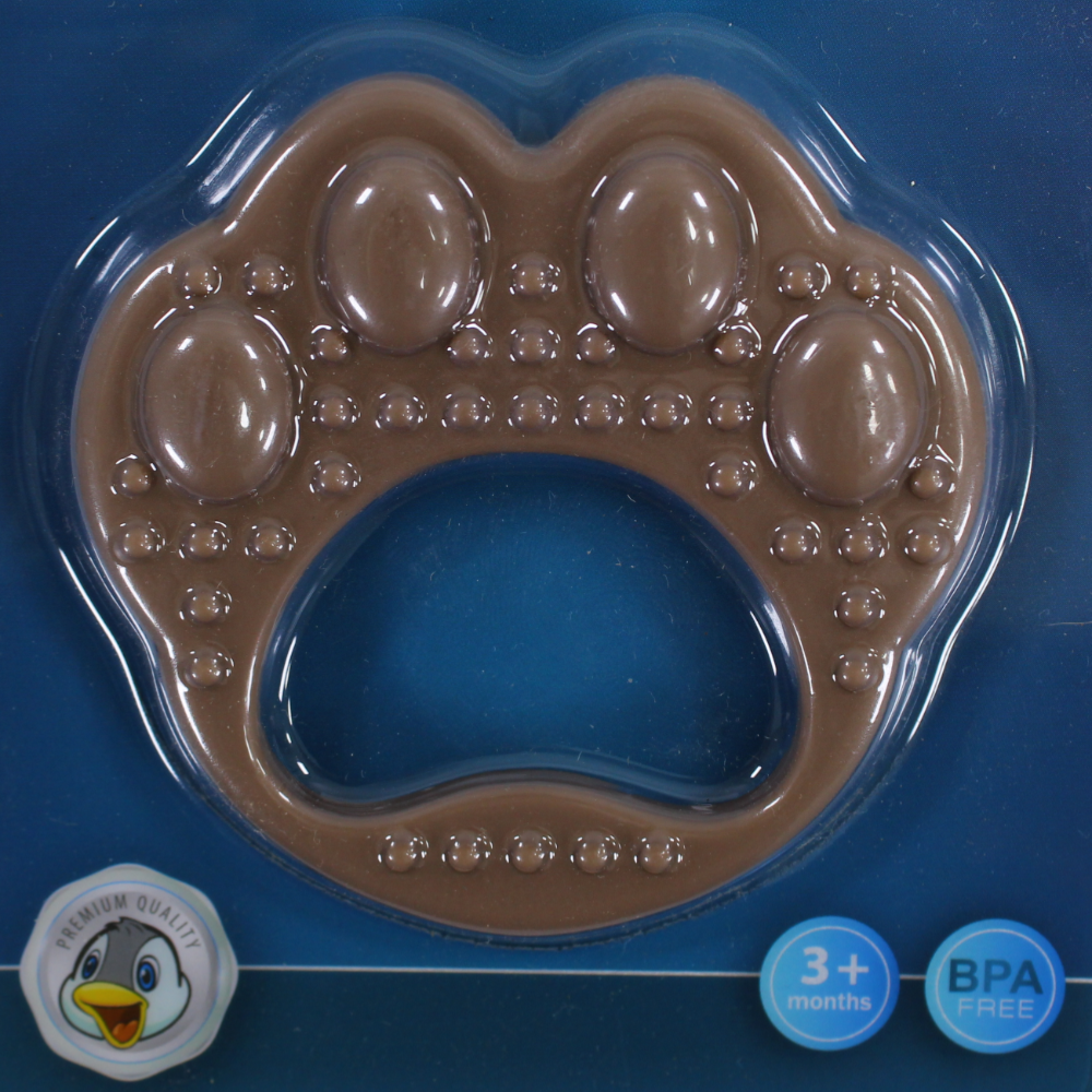 True Gold Silicone Teether – Brown Paw
