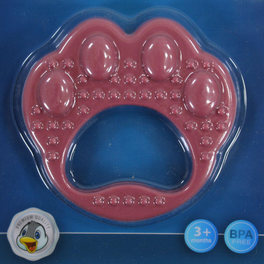 True Gold Silicone Teether – Pink Paw