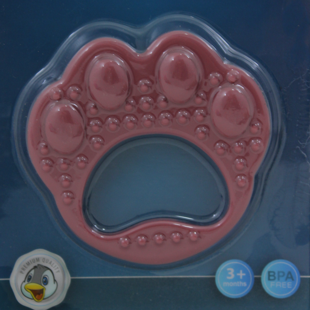 True Gold Silicone Teether – Pink Paw