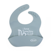 True Gold Silicone Baby Bib – Grey