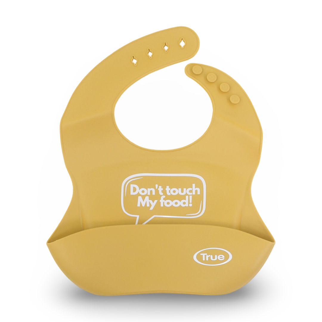 True Gold Silicone Baby Bib – Yellow