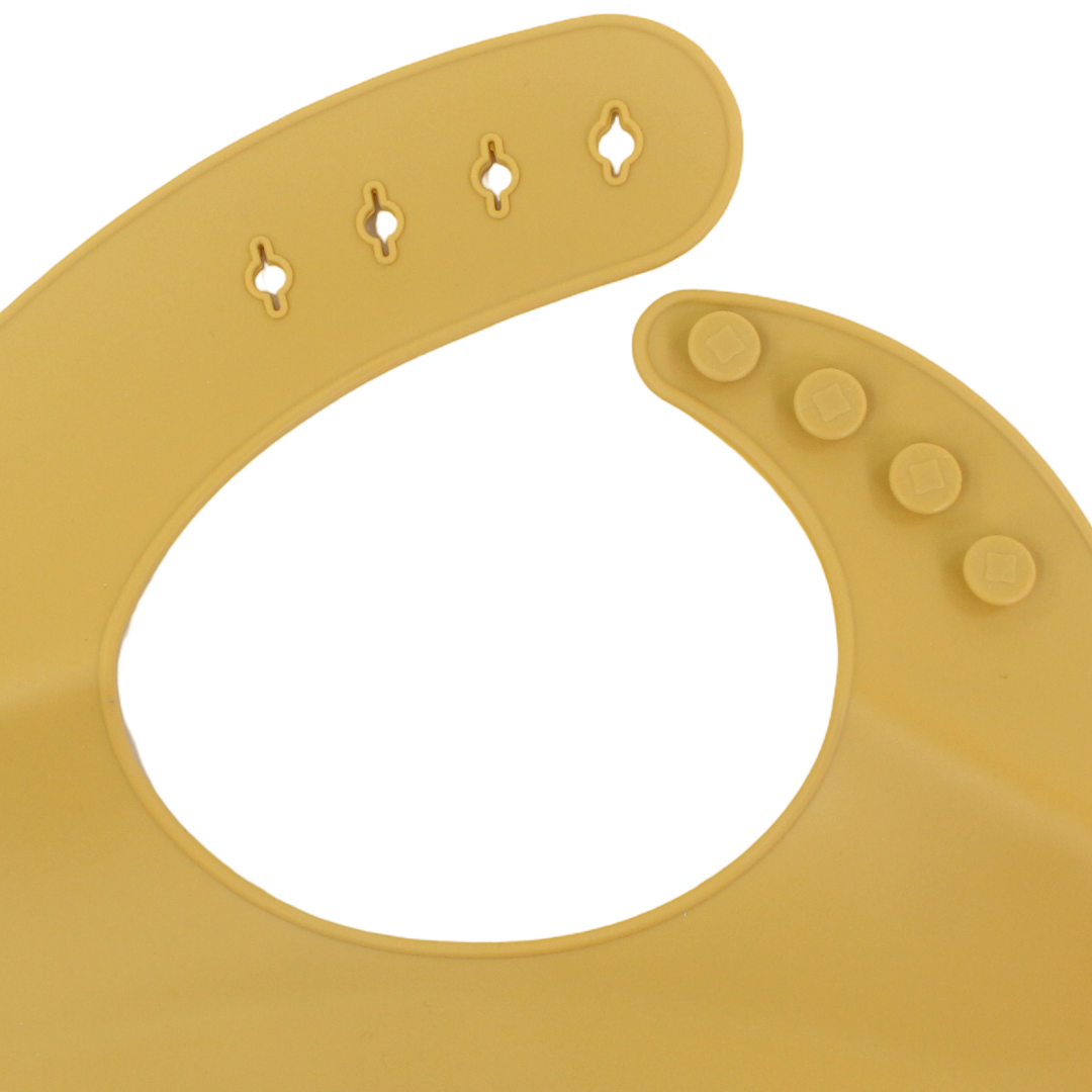 True Gold Silicone Baby Bib – Yellow