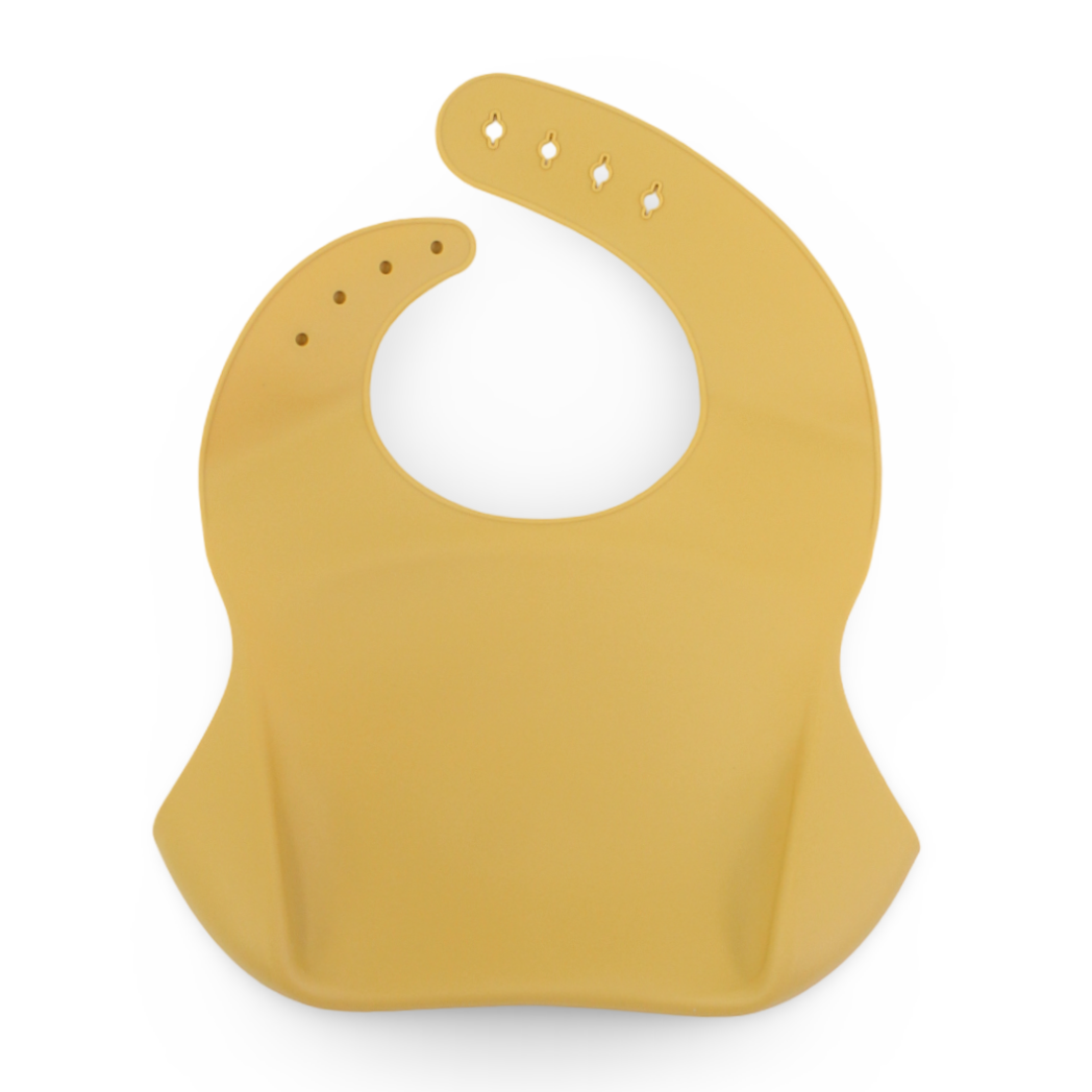 True Gold Silicone Baby Bib – Yellow