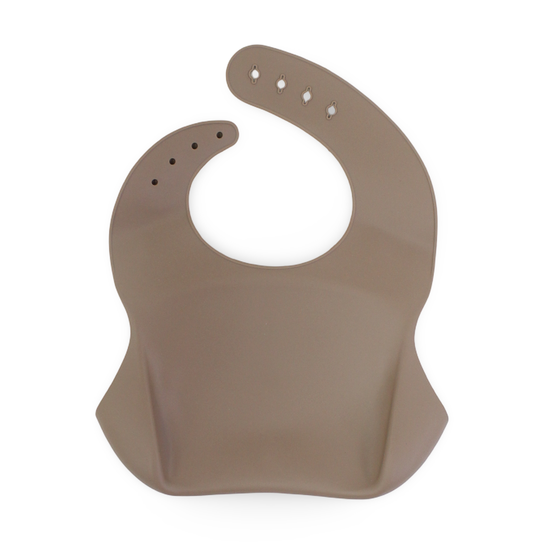 True Gold Silicone Baby Bib – Brown