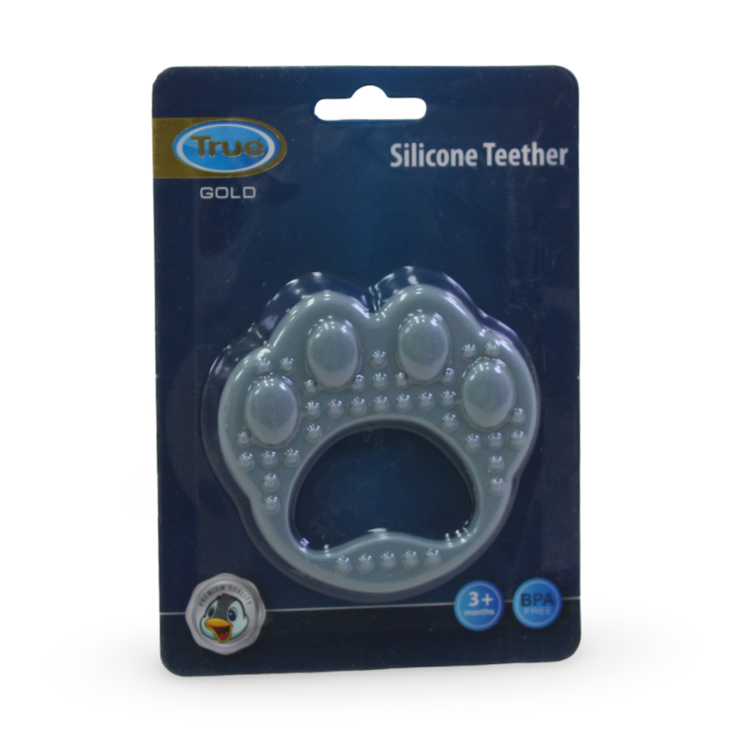 True Gold Silicone Teether – Grey