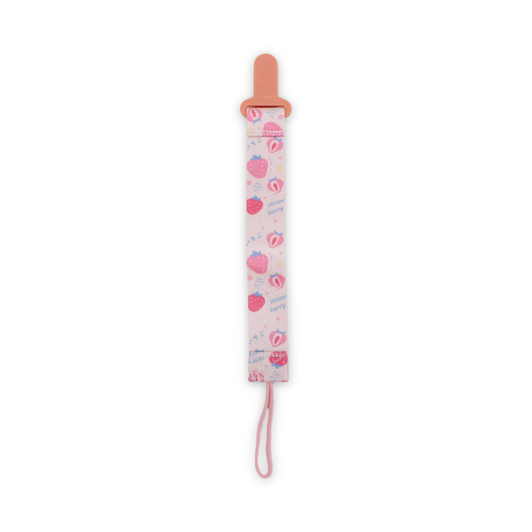 True Pacifier Clip Strap – Strawberry Print