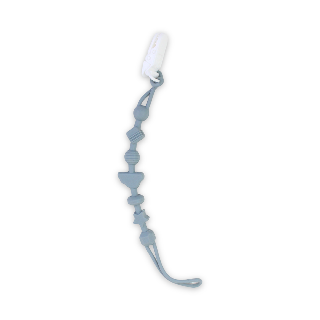 True Silicone Pacifier Clip – Grey