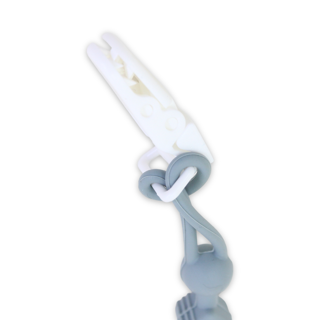 True Silicone Pacifier Clip – Grey