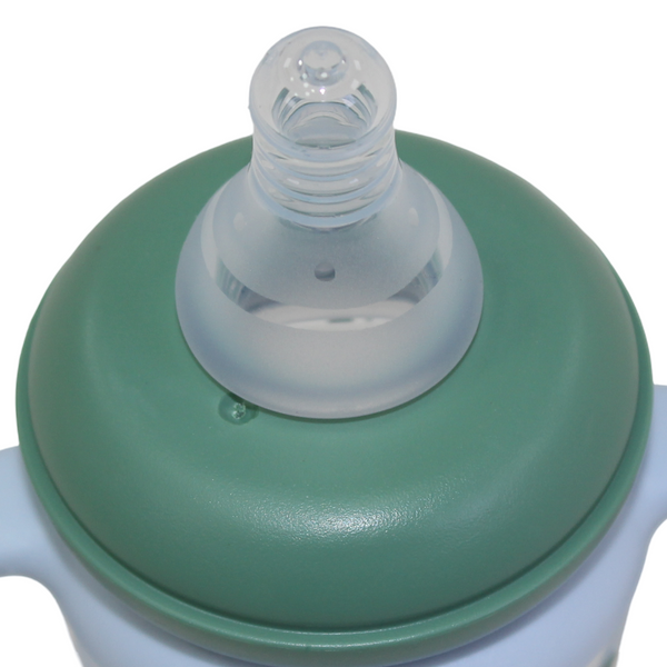 True Gold Standard Feeding Bottle with Handles 260ml 3m+ – Green