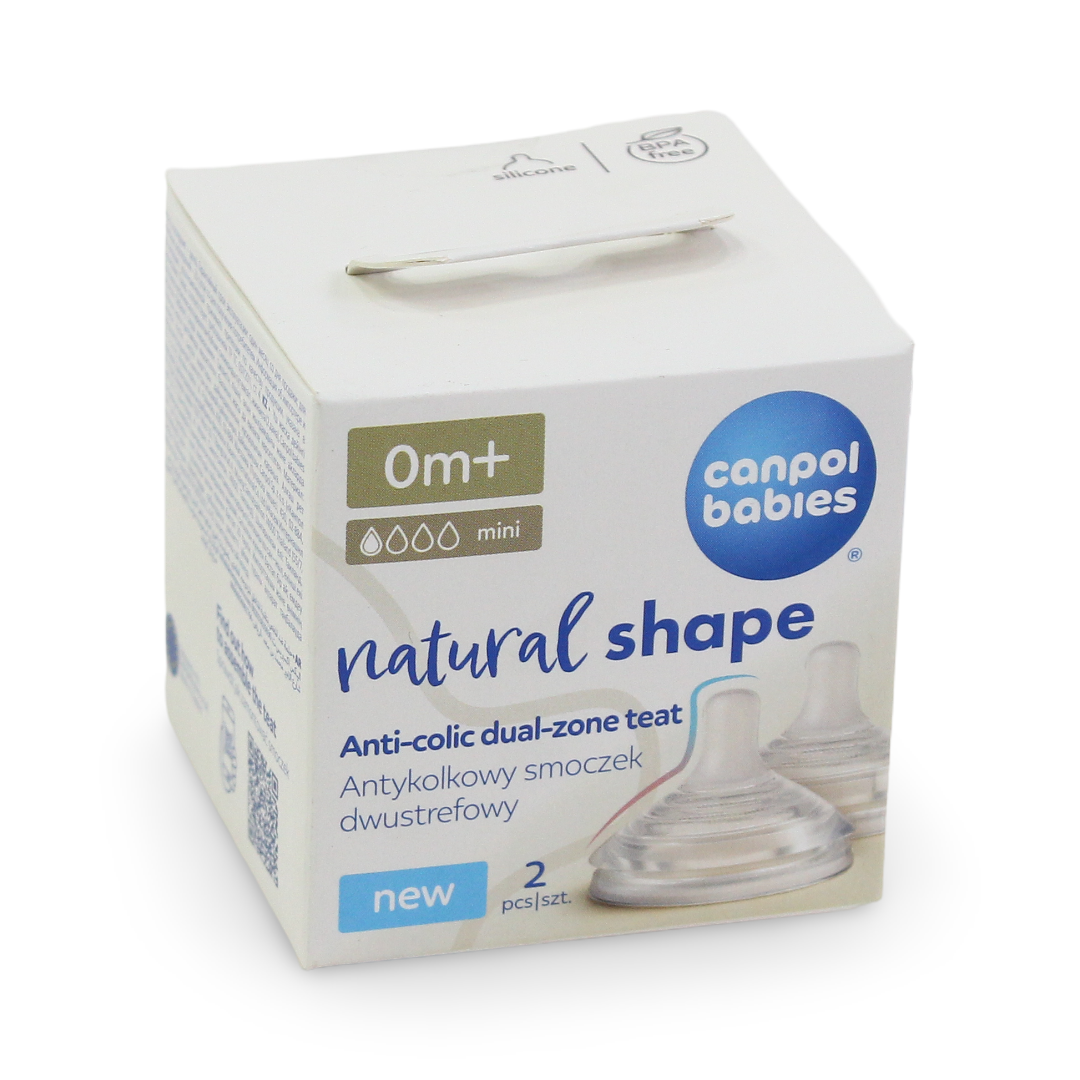Canpol Babies Natural Shape Anti-Colic Dual-Zone Teat 0m+