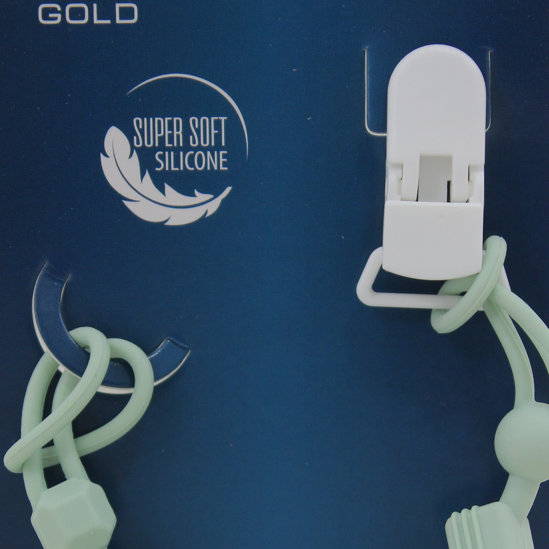 True Gold Silicone Pacifier Chain – Mint