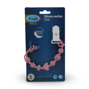 True Gold Silicone Pacifier Chain – Dusty Pink