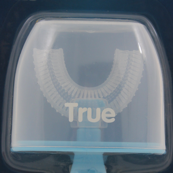 True Gold U-Shaped Silicone Baby Toothbrush – Baby Blue