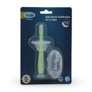True Gold Baby Silicone Toothbrush 2-Stage Set – Mint