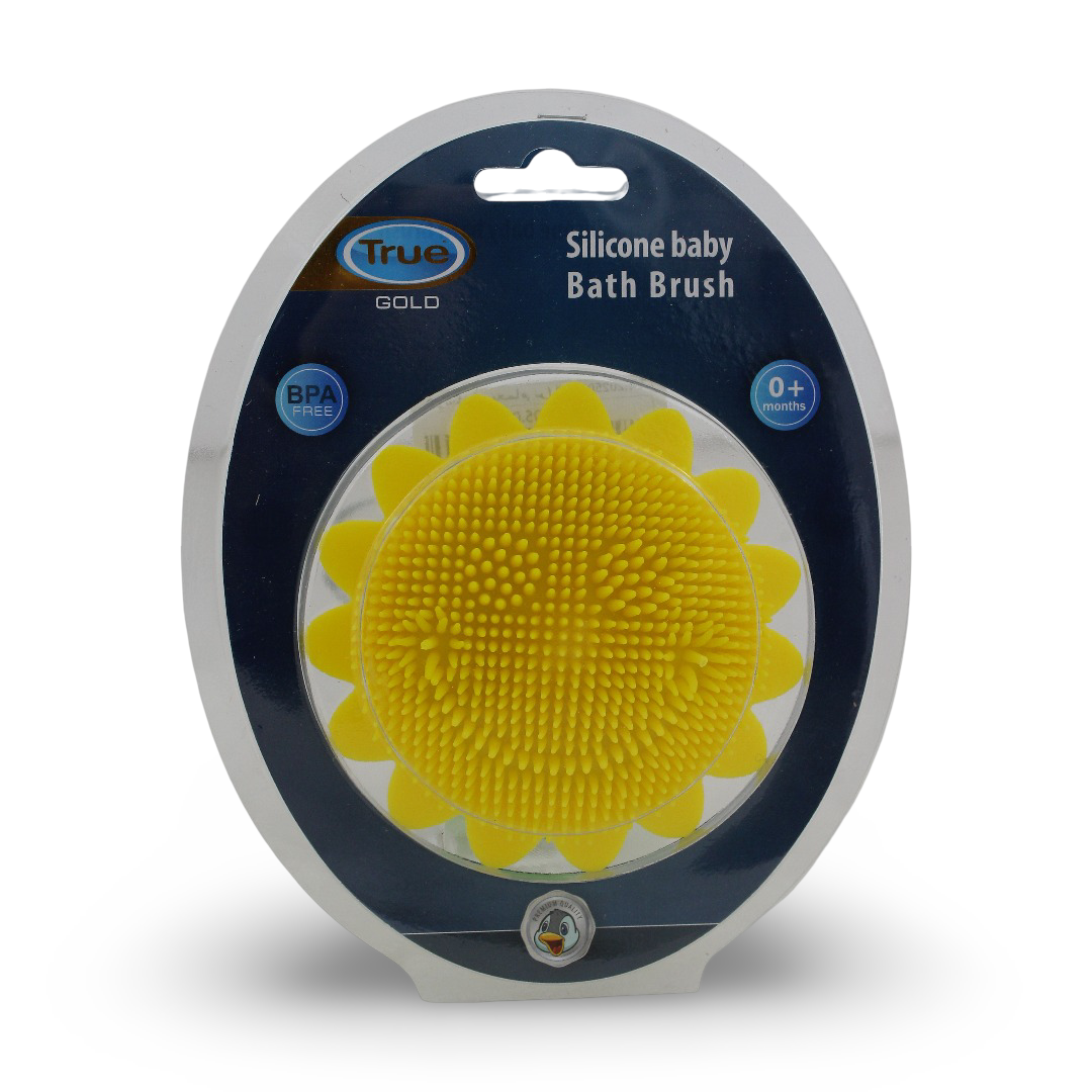 True Gold Silicone Baby Bath Brush +0m – Yellow