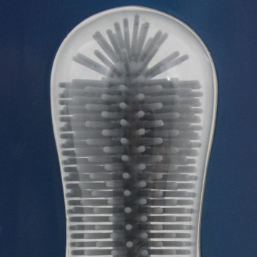 True Gold Silicone Bottle and Teat Brush – Grey & White