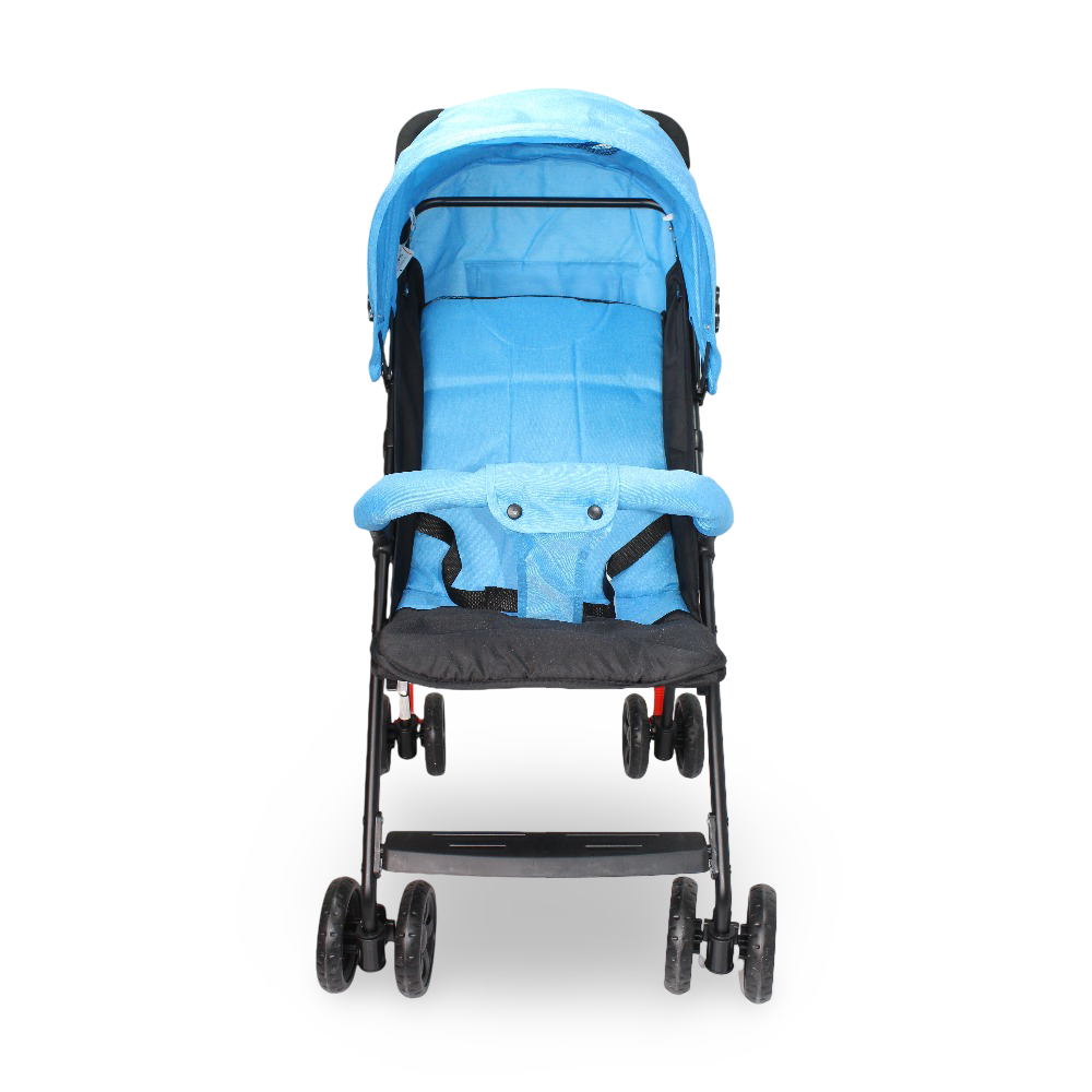 Baby Stroller with Adjustable Canopy and Storage Basket – Turquoise