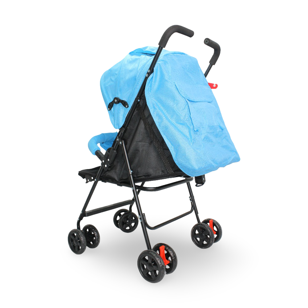 Baby Stroller with Adjustable Canopy and Storage Basket – Turquoise