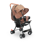 Baby Stroller with Adjustable Canopy and Storage Basket – Coffee