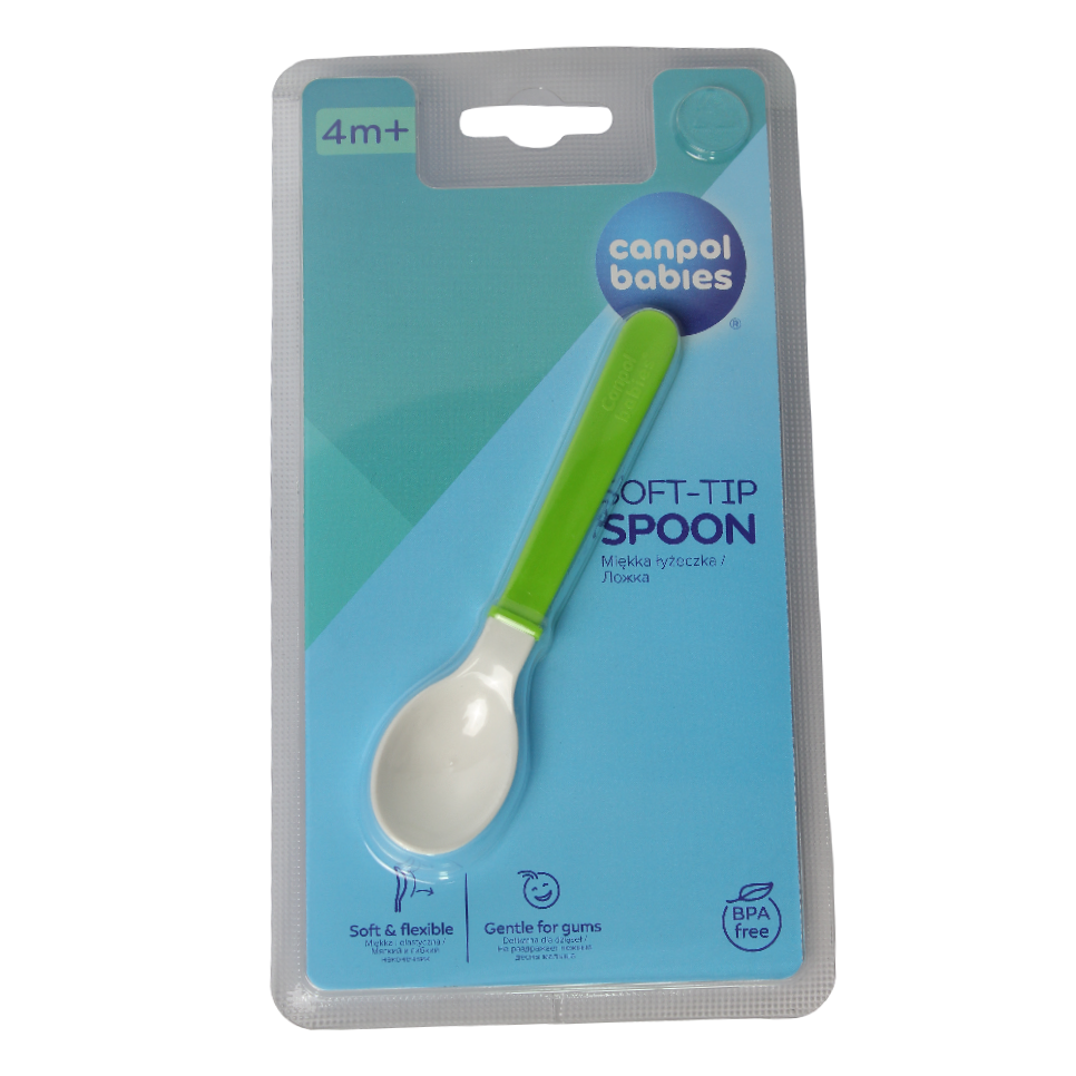 Canpol Babies Soft-Tip Feeding Spoon – Green